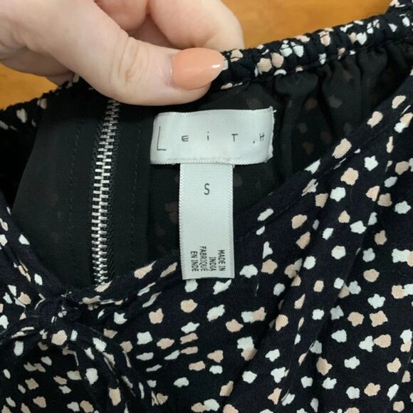 Leith Cropped Spotted Blouse - Picture 4 of 5